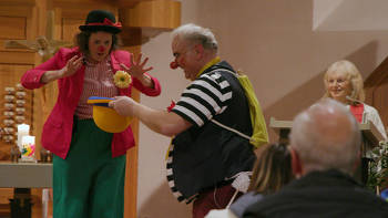 Auftritt im Gottesdienst: ein Clown für Herz und Seele: